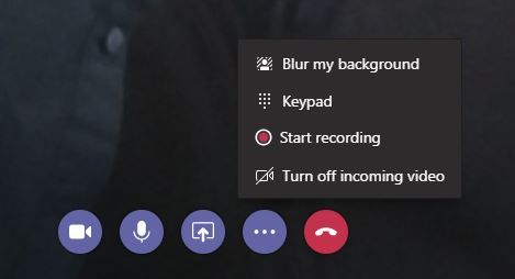 Blur your background during video meeting MS Teams. Source: techcommunity.microsoft.com