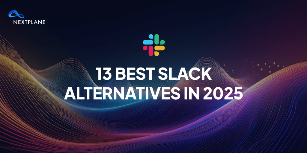 Colorful lines with a statement: 13 Best Slack Alternatives in 2025